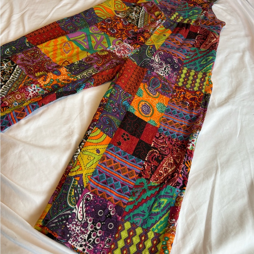 Colorful Patchwork Pants - image 3
